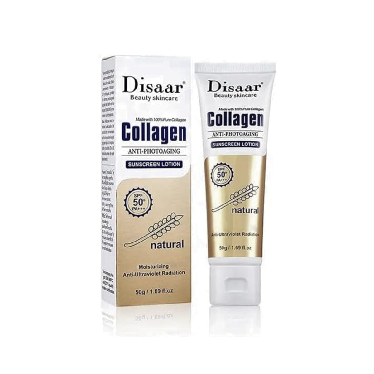 Souqbatul (2) DISAAR BEAUTY Collagen Sunscreen Lotion SPF 50+ PA+++ Anti-Aging 50g - Image 1