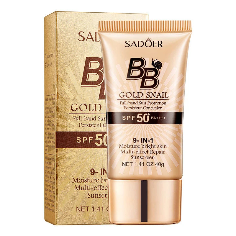 imgi_107_download_b94d6afb-0d3e-411e-b5cd-b146d4d3a87a Sadoer 9 In 1 BB Gold Snail Sun Protection Cream SPF 50+ - 40g - Image 1