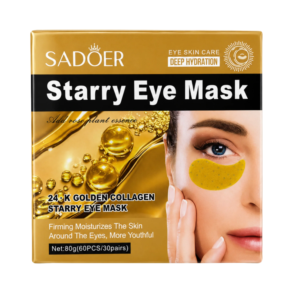 imgi_40_6973098895367 Sadoer 24K Gold Collagen Starry Eye Mask - Image 1